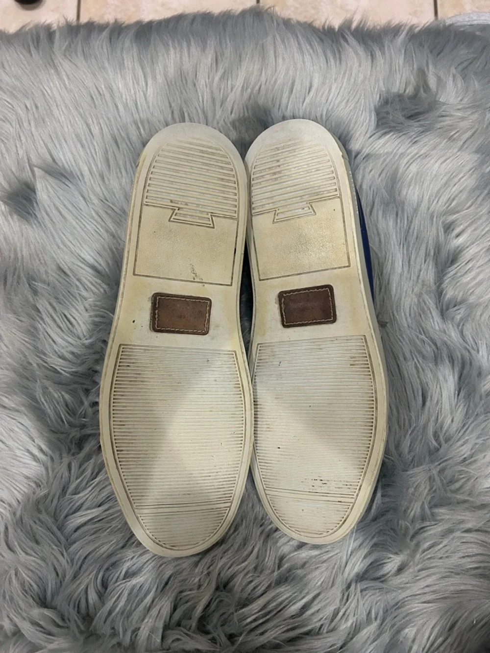 Blackstone Blue Leather Low-Top Lace-Up Sneakers - Picture 6 of 7